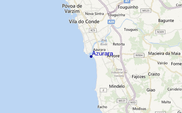 Azurara location map
