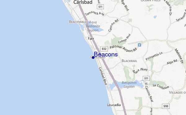 Beacons location map