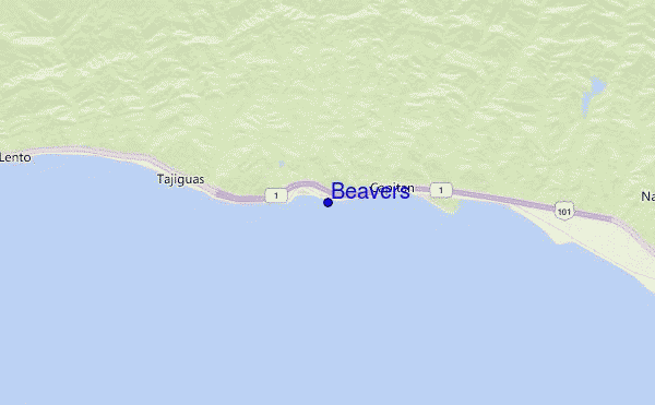 Beavers location map