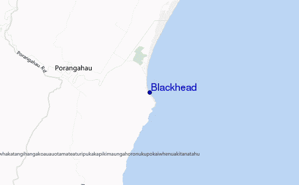 Blackhead location map