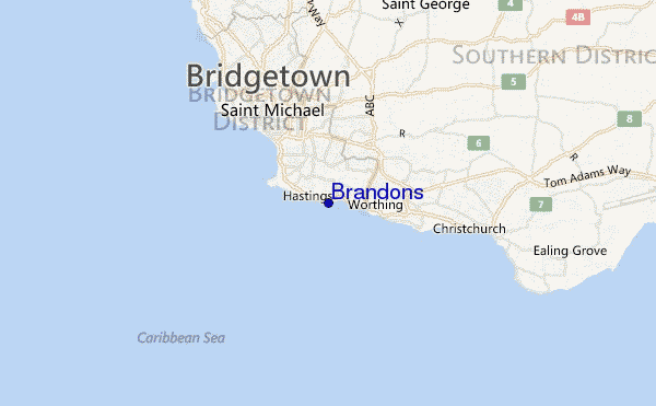 Brandons location map