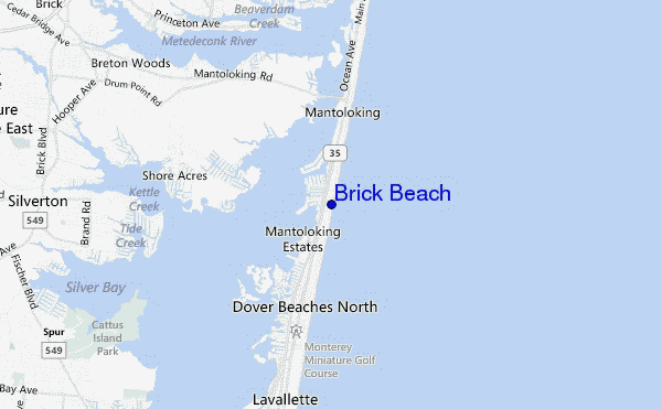 Brick Beach location map