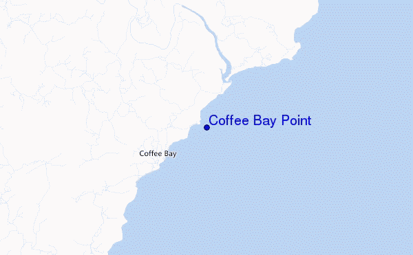 Coffee Bay Point location map