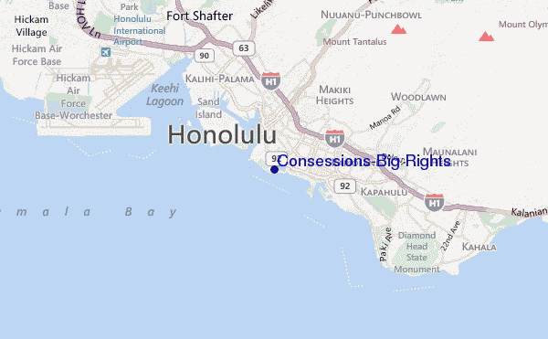 Consessions/Big Rights location map