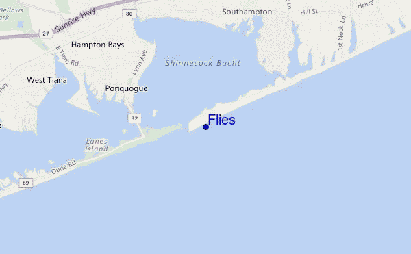 Flies location map