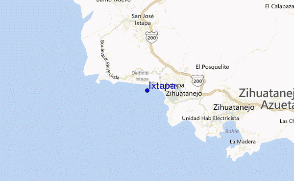 Ixtapa location map