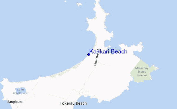 Karikari Beach location map