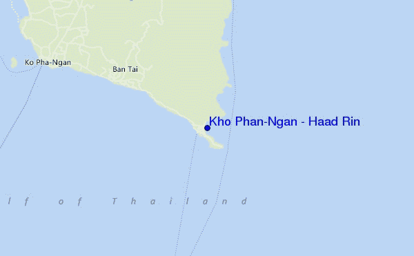 Kho Phan-Ngan - Haad Rin location map