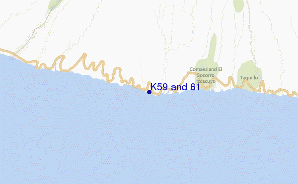 K59 and 61 location map