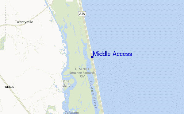 Middle Access location map