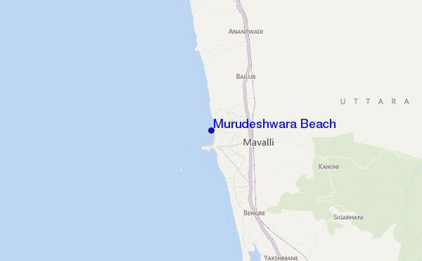 Murudeshwara Beach location map