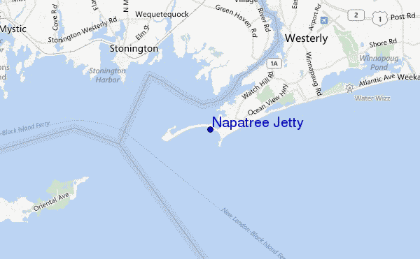 Napatree Jetty location map
