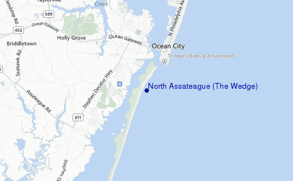 North Assateague (The Wedge) location map