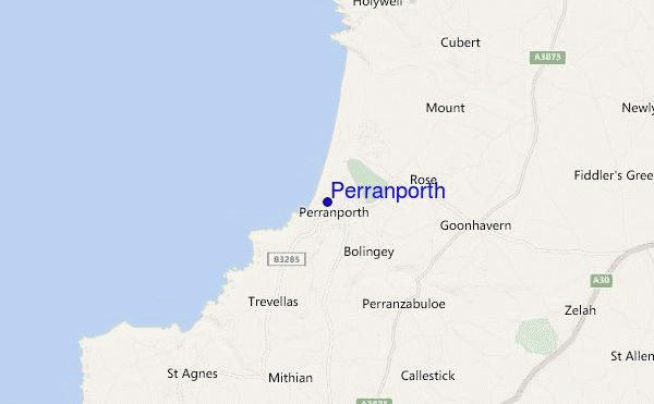 Perranporth location map