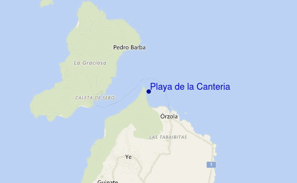 Playa de la Canteria location map