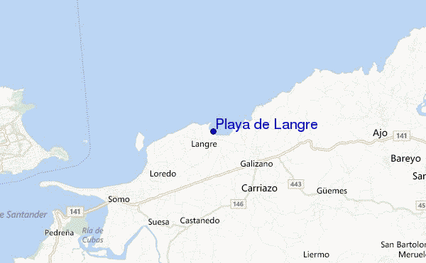 Playa de Langre location map