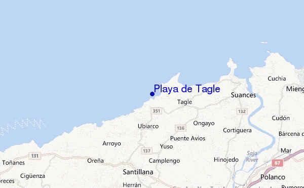 Playa de Tagle location map