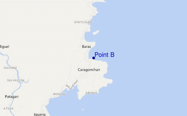 Point B location map