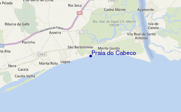 Praia do Cabeco location map