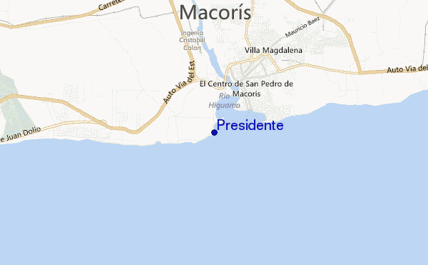Presidente location map