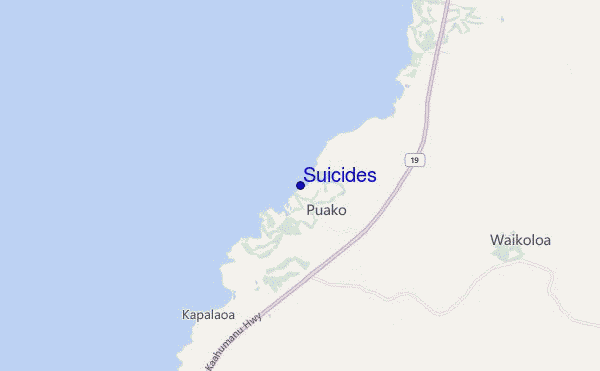 Suicides location map