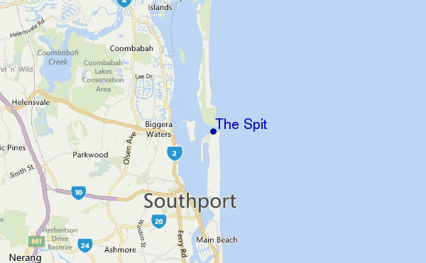 The Spit location map