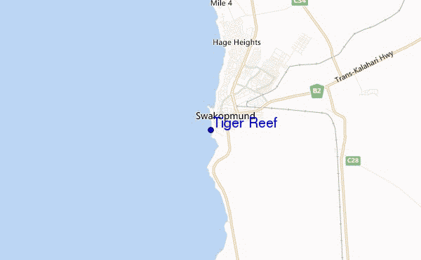 Tiger Reef location map