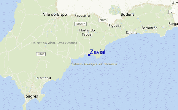 Zavial location map