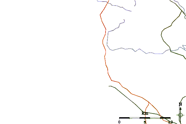 Estradas e rios ao redor Baubigny