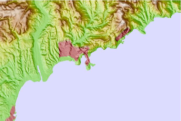Locais de surf localizados perto de Beaulieu sur Mer