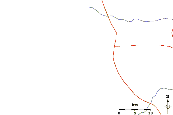 Estradas e rios ao redor Cabo Ledo