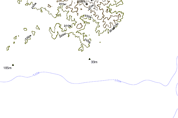 Litoral ao redor Cala Cipolla