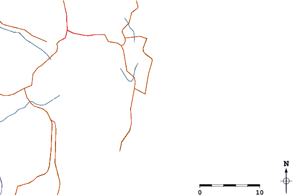 Estradas e rios ao redor Campeche