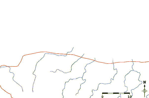 Estradas e rios ao redor Cañaveral
