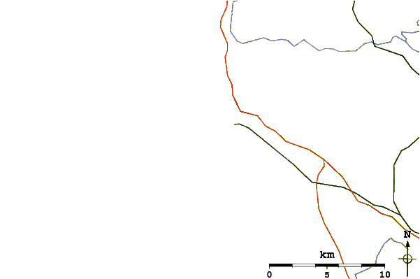 Estradas e rios ao redor Carteret
