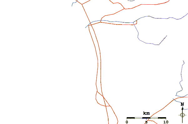 Estradas e rios ao redor Casas