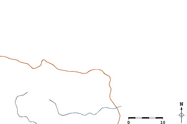 Estradas e rios ao redor Chirimena