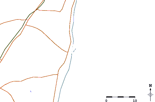 Estradas e rios ao redor Covelong Point