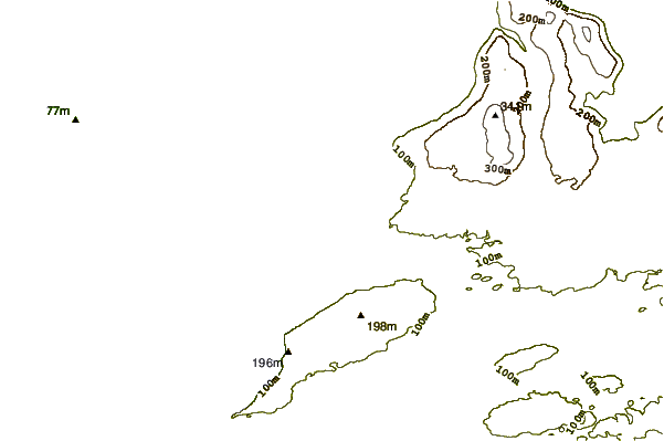 Litoral ao redor Crab Island