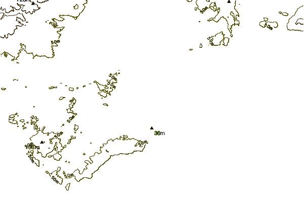 Litoral ao redor D'Estrees Bay