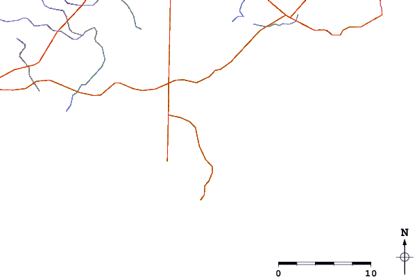 Estradas e rios ao redor D'Estrees Bay