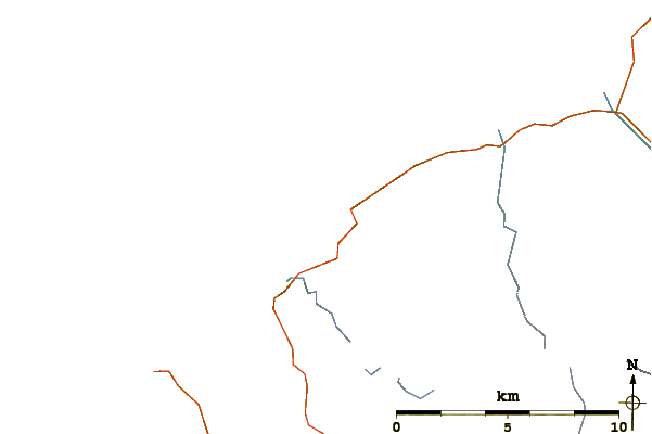Estradas e rios ao redor Dalmore Bay (Lewis)