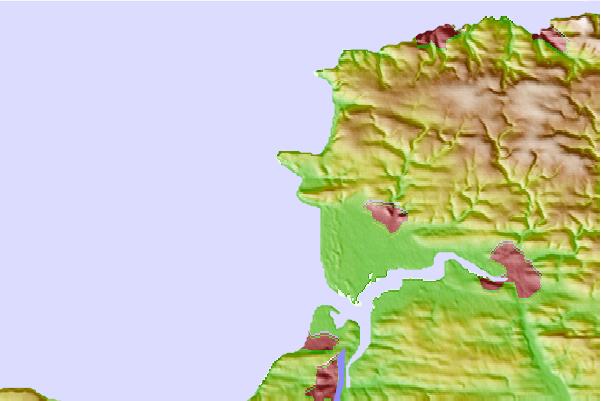Locais de surf localizados perto de Downend Point