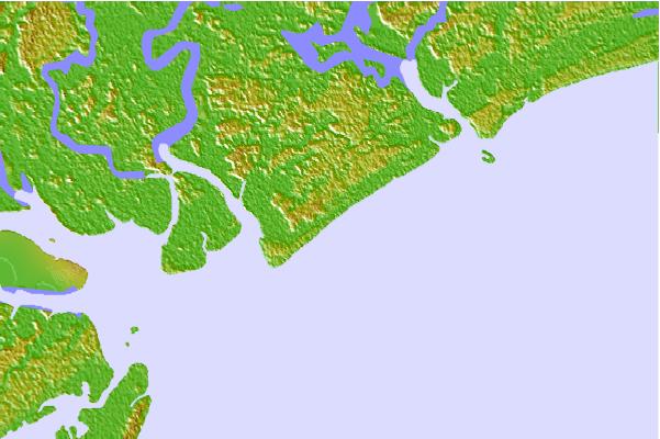 Locais de surf localizados perto de Edisto Beach