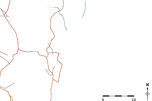 Estradas e rios ao redor Galheta