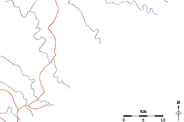 Estradas e rios ao redor Glen Eden