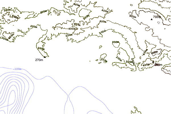 Litoral ao redor Les Lecques
