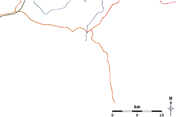 Estradas e rios ao redor Gunwalloe