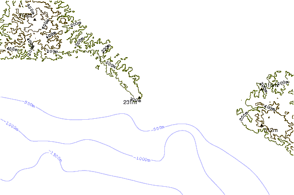 Litoral ao redor Hog Hole