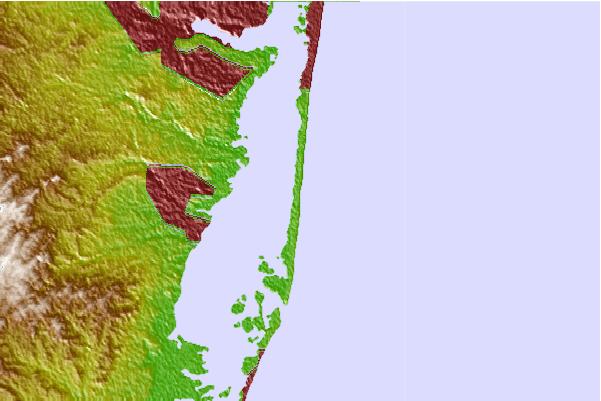 Locais de surf localizados perto de Island Beach State Park